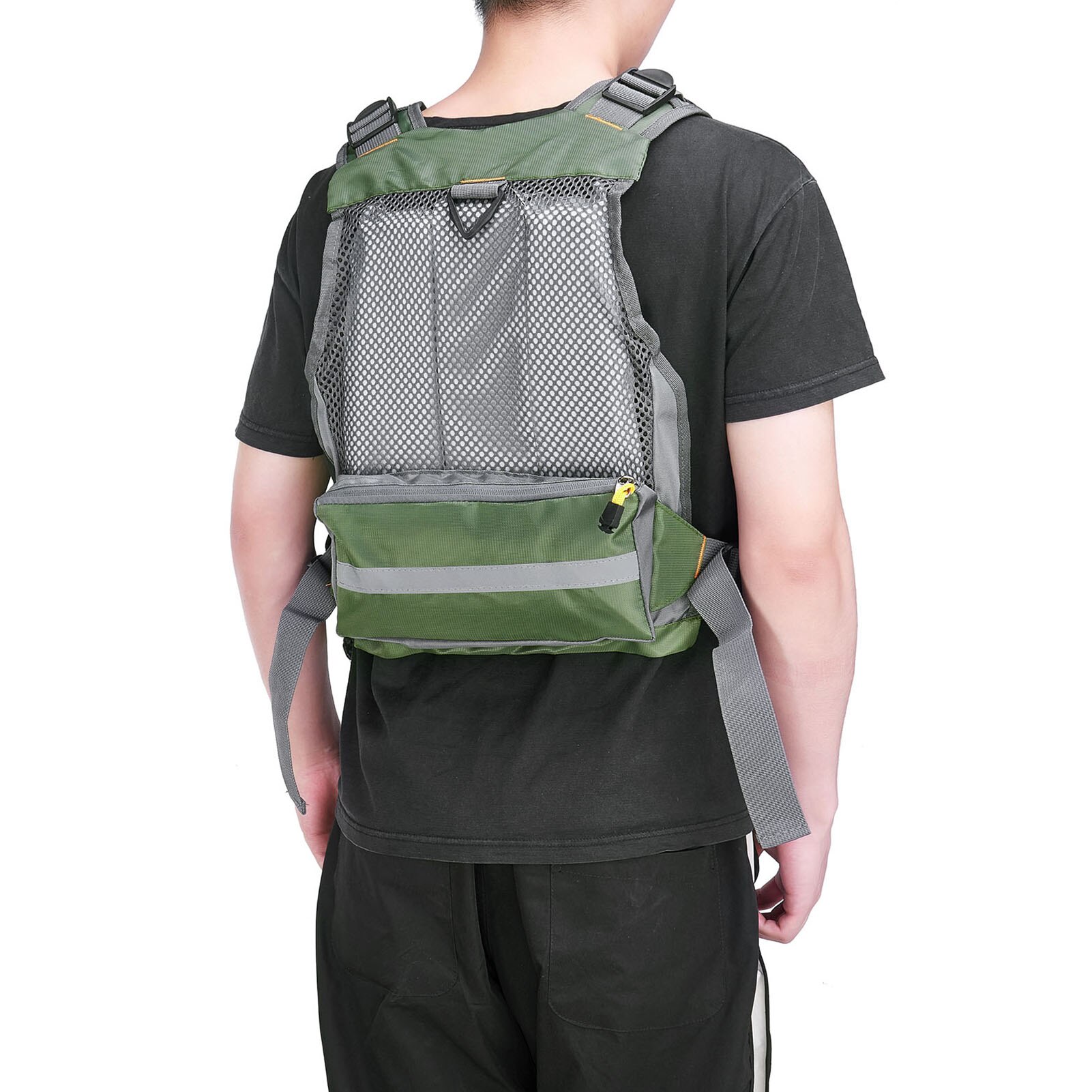 Gilet de pêche multi-poches, respirant, leurre, costume de pêche, gilet réglable pour équipement de pêche, unisexe