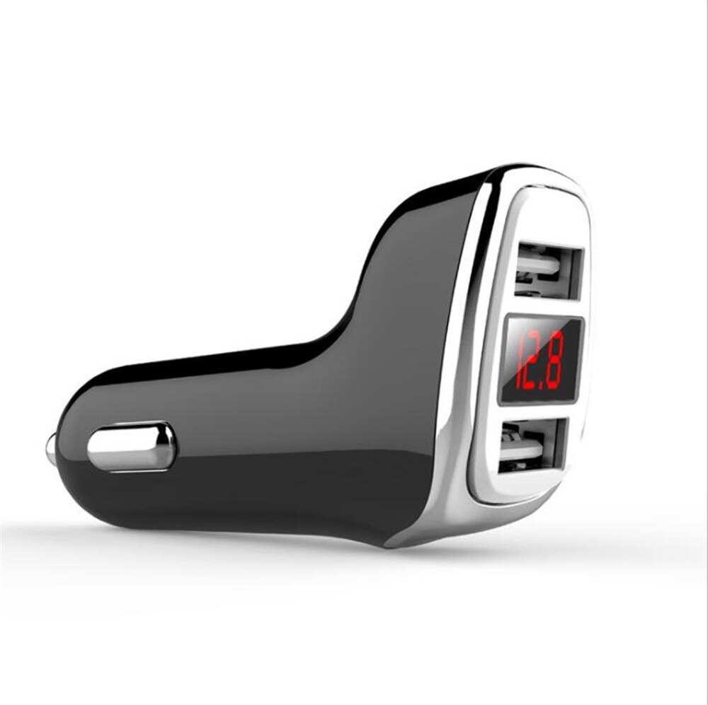 Cargador de coche USB Dual, carga rápida 2,0, cargadores de teléfono móvil, carga rápida USB para iPhone, Samsung, Xiaomi, HTC: Black