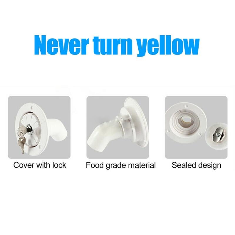 Rv Onderdelen Filler Hals Voor Caravan Water Tanks Plastic Gravity Verse Water Vullen Hatch Entry Camper Trailer Met 2 Sleutels motorhom