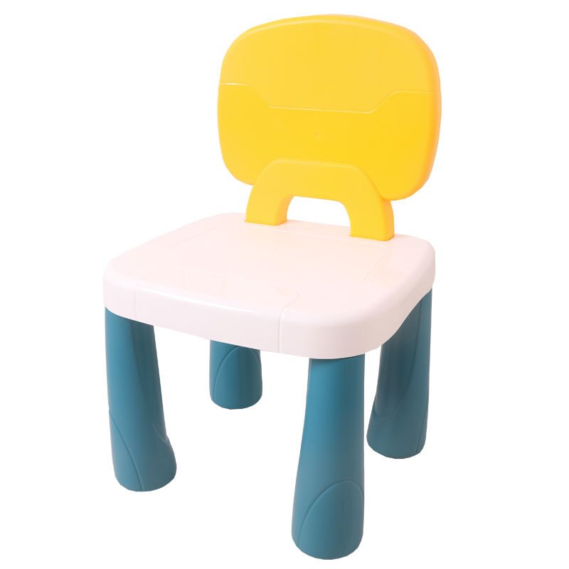 Barnestol plastik fortykke husholdningskammel spisestuestol baby lille bænk børnehave børn plasttaburet hjemmemøbler: Himmelblå