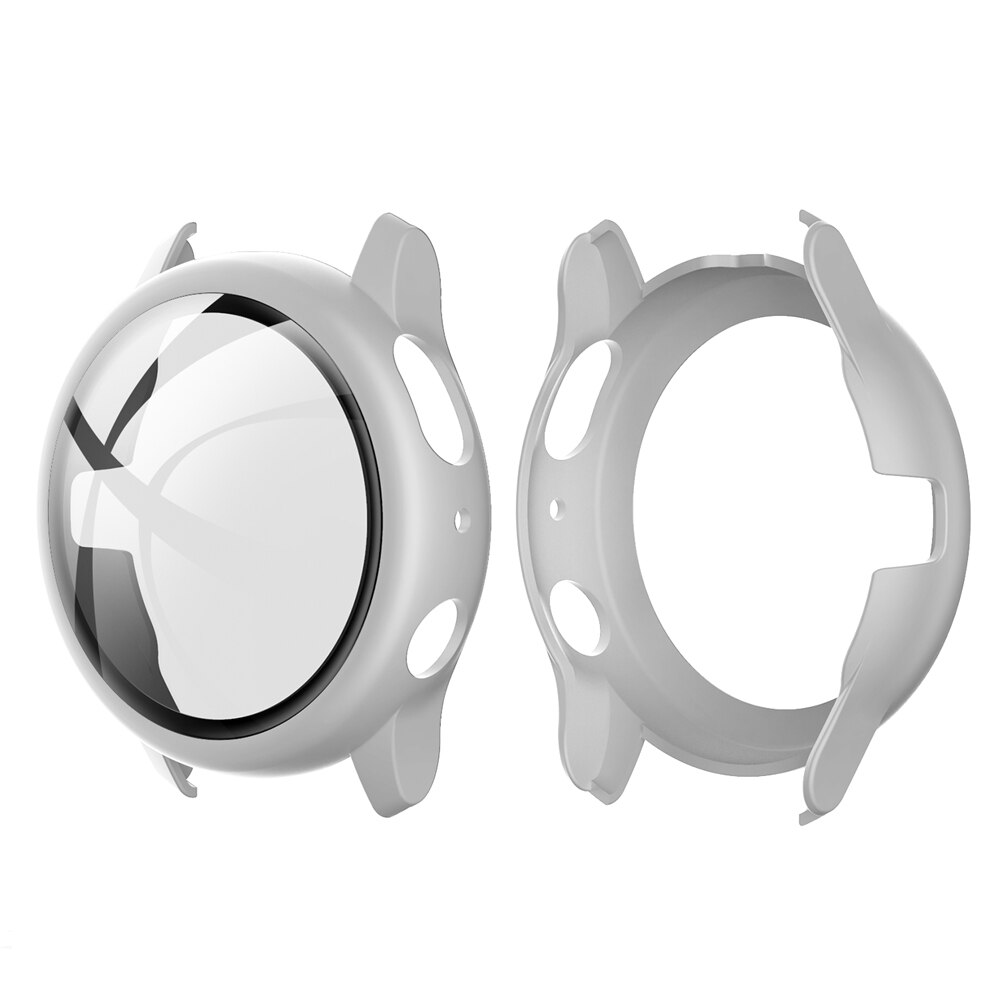 Samsung galaxy watch aktiivinen 2 40mm 44mm koko näytönsuoja matta kova pc kotelo suojakuori puskuri luksuskellon runko: Valkoinen / 44mm