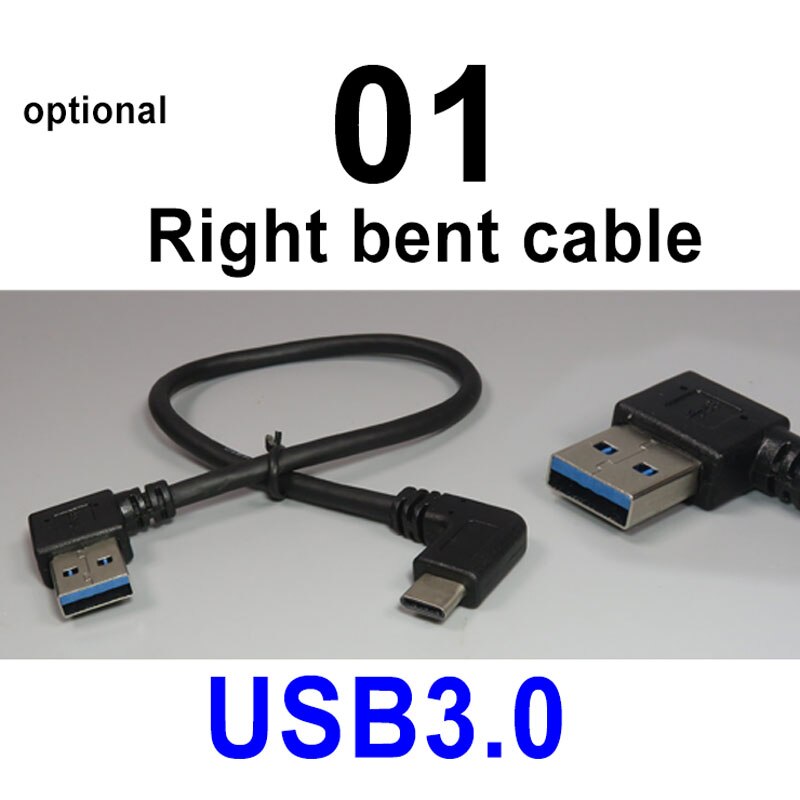 PCTONIC typ-C zu USB3.0 EINE männlichen Adapter kabel typ-A stecker zu USB3.1 typ-C 90 grad Rechts Winkel gebogen biegen kurze kabel 30cm: 01 Rechts gebogen Kabel