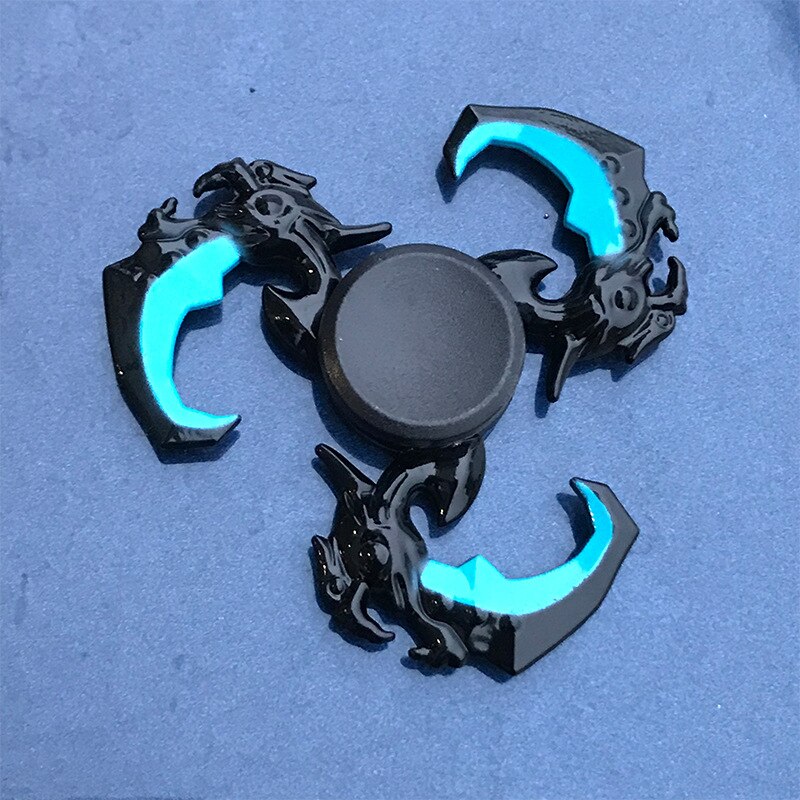 Zink-legierung Fidget Spinner Metall Tri Zappeln Hand Spinner Finger Fokus Spielzeug Glatte Galvanisieren Hybrid Lager Spielzeug Für Kinder: 10