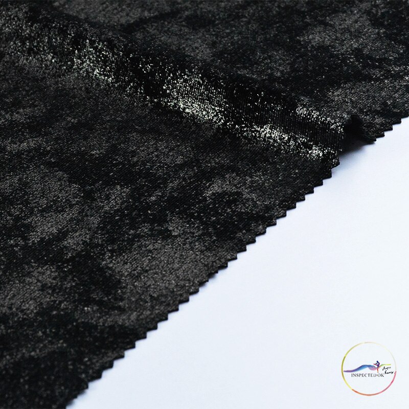 Black Glitter Fabric Stretch Knit Black Shiny Fabric Stage Wedding Dress