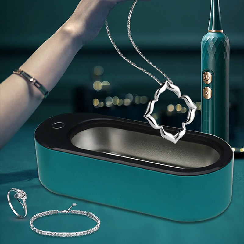 Máquina de limpieza por ultrasonidos, limpiador de alta frecuencia con vibración, joyería, gafas, reloj, enchufe europeo