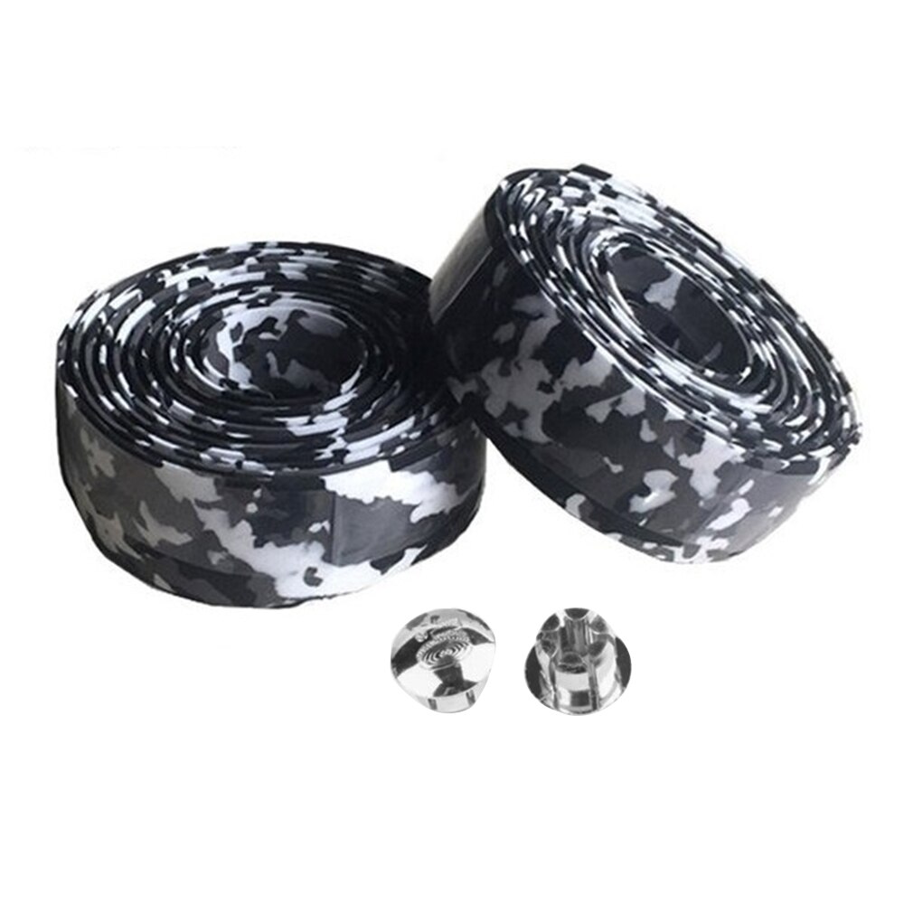 Cinta de camuflaje para manillar de bicicleta de carretera, cinturón con asa para ciclismo, envoltura de corcho con tapones para barra, 8 colores, FZE001: B