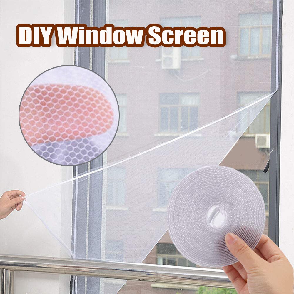 Mosquiteras Para Ventana DIY Self-Adhesive Window Screen Netting Mesh Insect Fly Bug Mosquito Net Curtain Mosquito Net Window