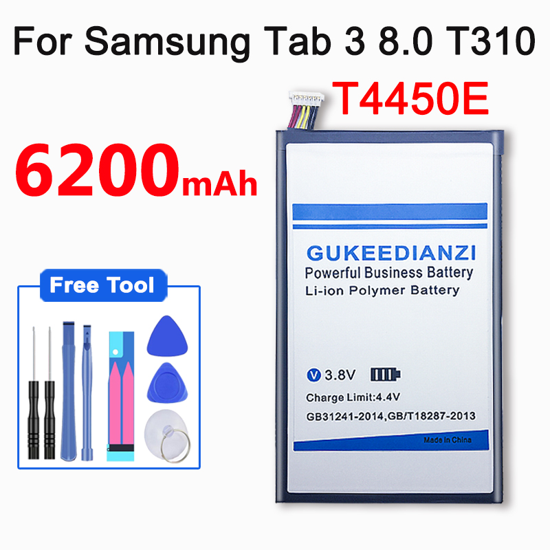Gukeedianzi Tablet Batterij T4450E Voor Samsung Galaxy Tab 3 8.0 Sm T310 T311 T315 6200 Mah Vervangende Batterijen