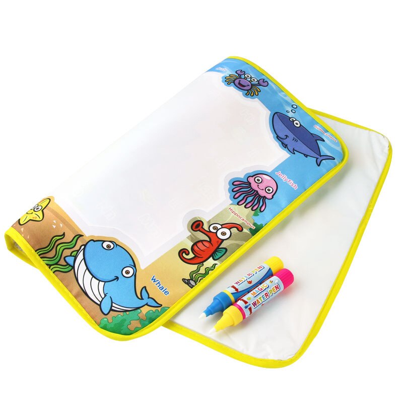 Magic Water Drawing Doek Met Doodle Schilderij Pen Water Schilderen Mat Voor Kinderen Early Education Tekening Speelgoed Aqua Mat 24*21 cm