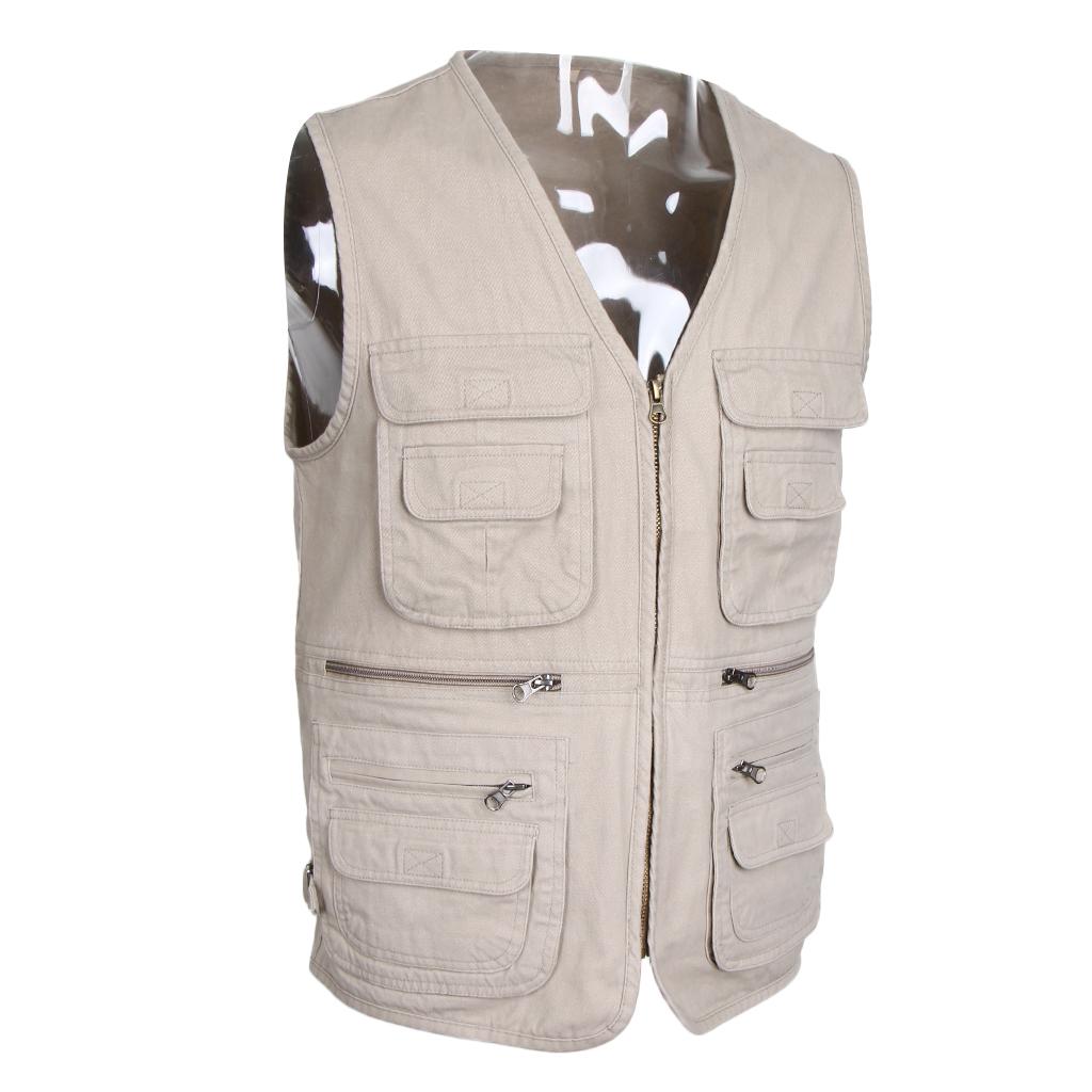 Men's Multi Pockets Camera Outdoor Traveler Fishing Working Photography Vest