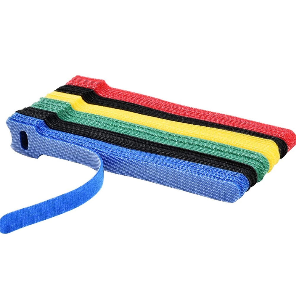 5Pcs Diy Naaien Borduren Accessoires Herbruikbare Kabelbinders 15Cm Verstelbare Zelfklevende Tape Gesp Draad Organisator