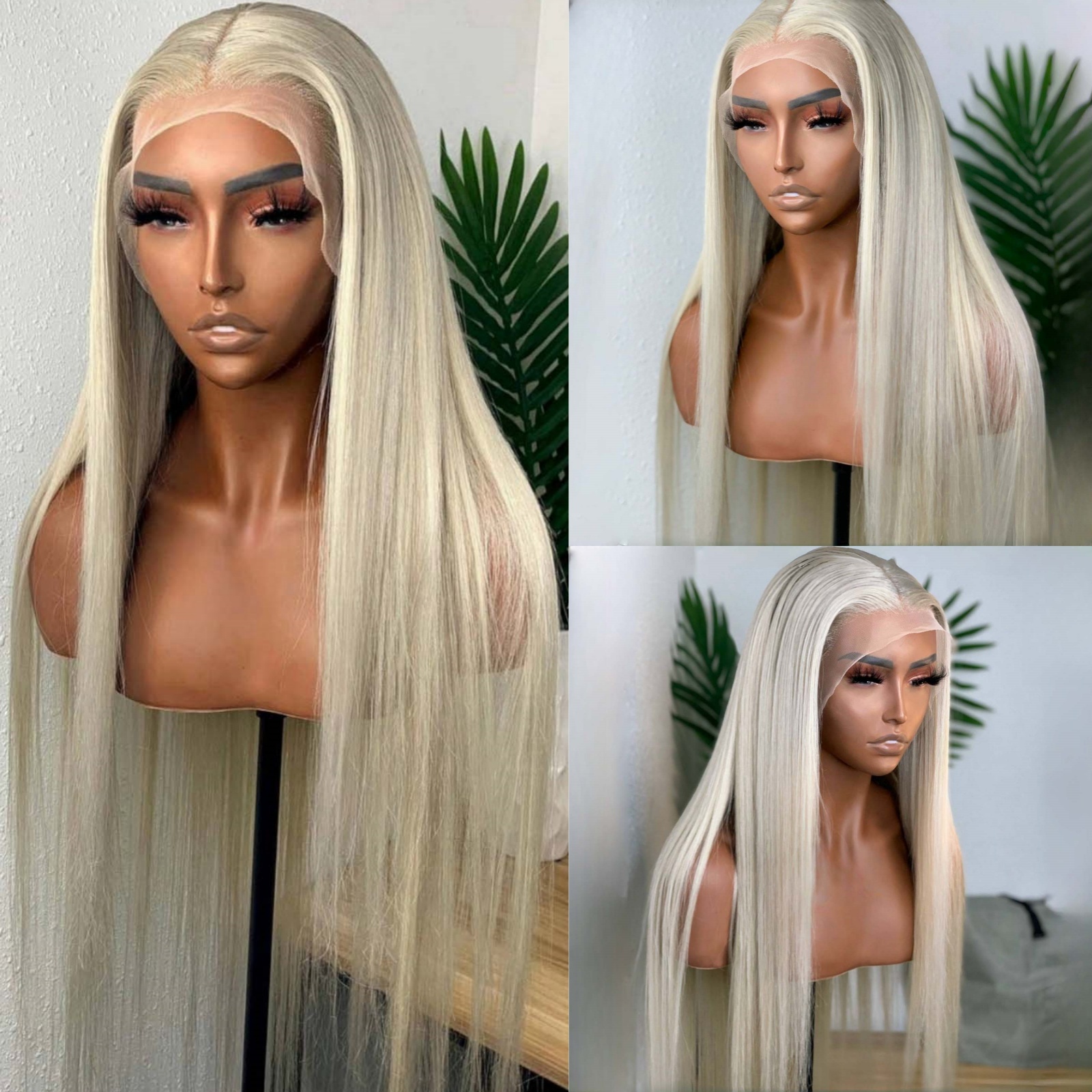 Peluca con malla Frontal de color verde oscuro 13X4, peluca sintética larga y recta, pelucas frontales de encaje de pelo largo de color verde para mujer, fibra térmica
