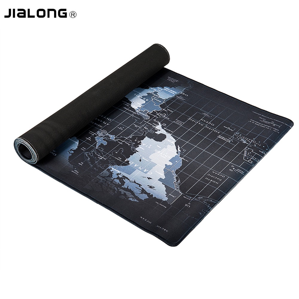 JIALONG World Map Pattern Gaming Mouse Pad Large Computer Mause Pad Notebook Gamer Mousepad Gaming Mouse Mats for Men Gamer