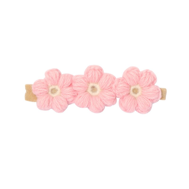 Diadema de ganchillo con flores para bebé y niña, accesorios para el pelo, diademas para niños, horquillas de lana, banda para recién nacido, accesorios Vintage: 6