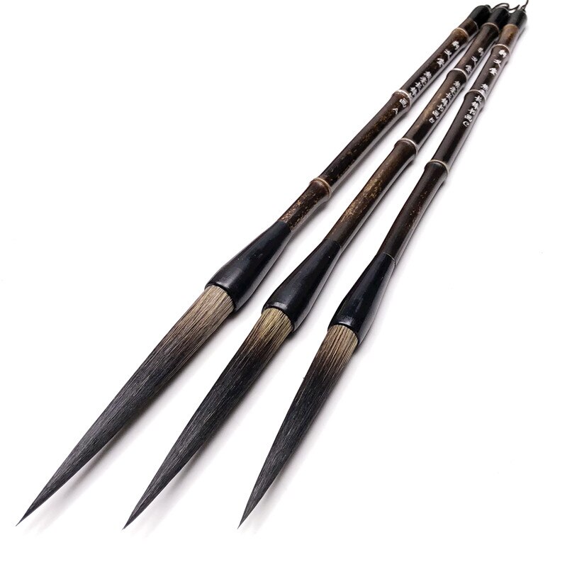 3pcs/set Chinese Calligraphy Pen Set Long Bear Hair Writing Brushes Chinese Painting Brush Calligraphy Tools Tinta China