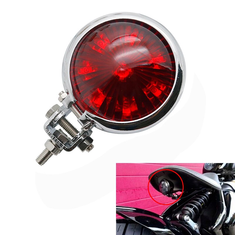 Led motorcykel justerbar cafe racer stil stop baglygte motorcykel bremse baglygte baglygte til choppe  xl 883 1200 vt750 vf75