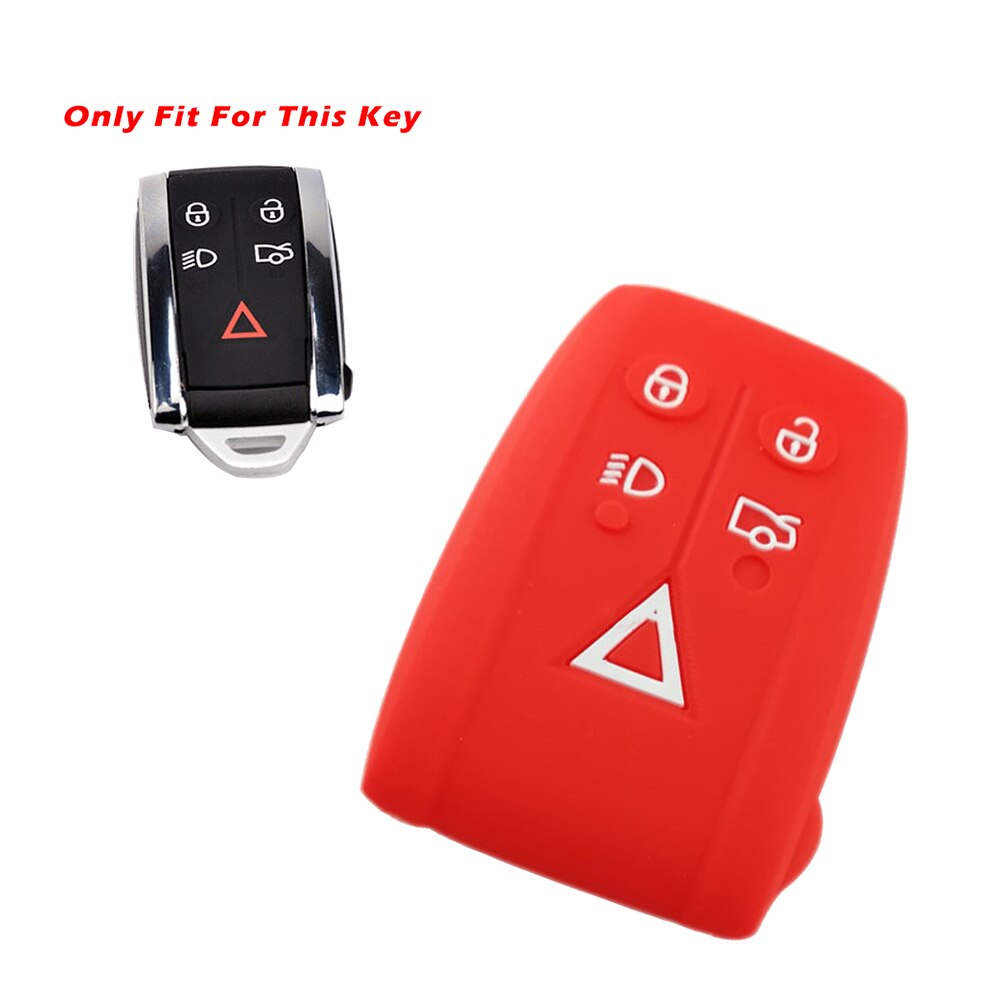 Fit For Jaguar XF XK XKR Silicone Skin Cover Smart Remote Key Fob Case Silicone Key Cover Silicone Keys Cover