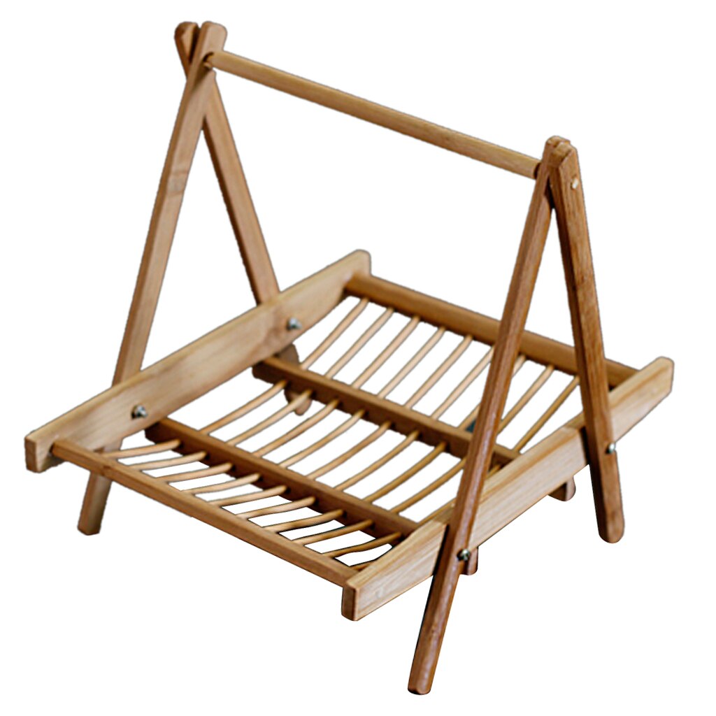 Bamboo Folding Basket Handmade Craft Food Drying Rack For Restaurant Hotel