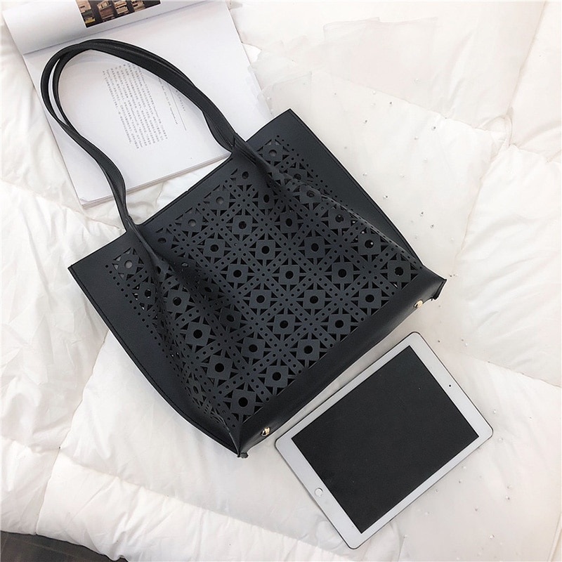 Été évider femmes sac ensemble sacs à main et sacs à main femme décontracté fourre-tout sacs pour femmes grande capacité femmes sacs à bandoulière
