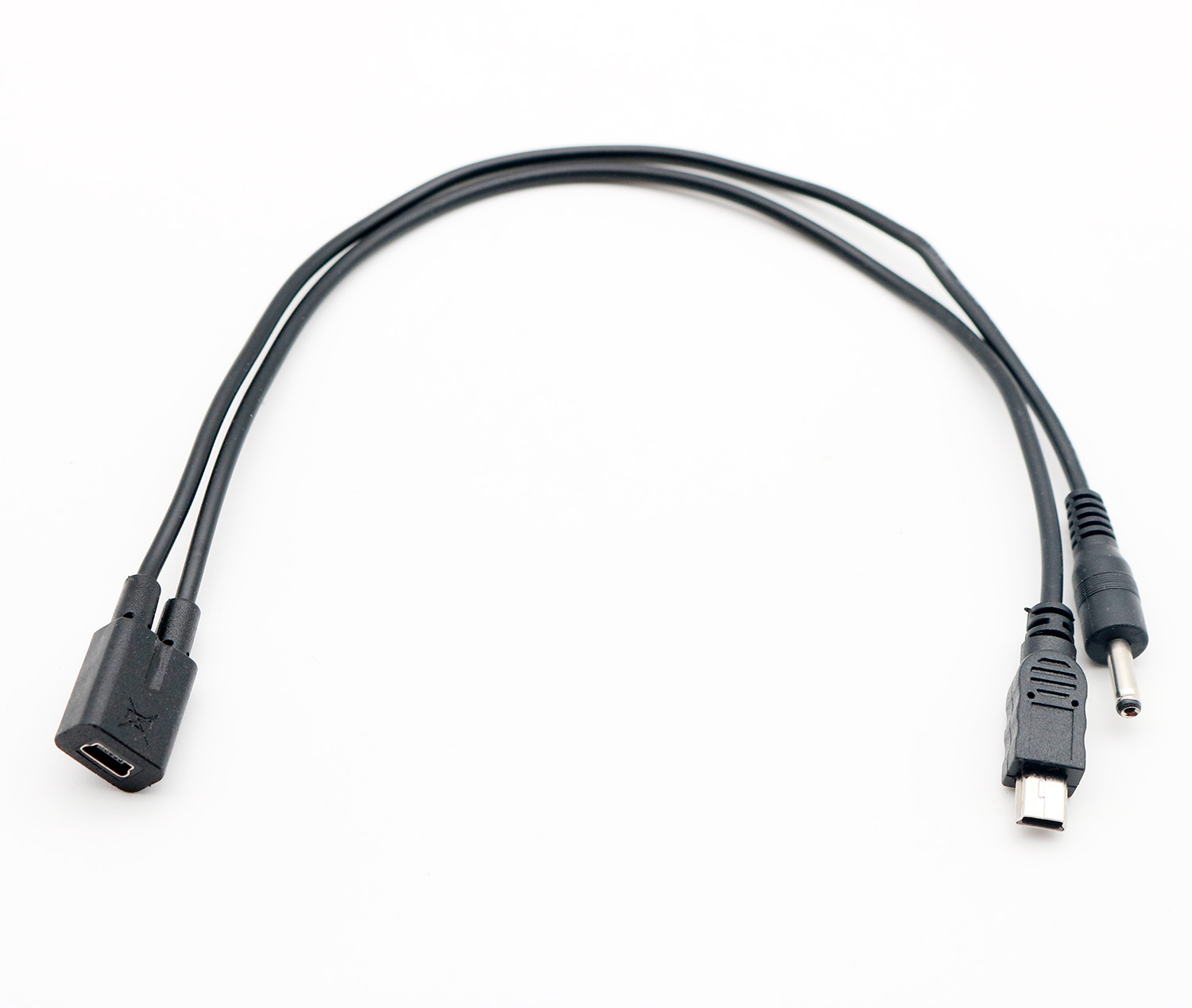 1pc Mini USB 5 Pin Female naar Mini Usb 5 Pin Male + DC 3.5mm x 1.35mm mannelijke Splitter Adapter Kabel Voor GPS Navigatie