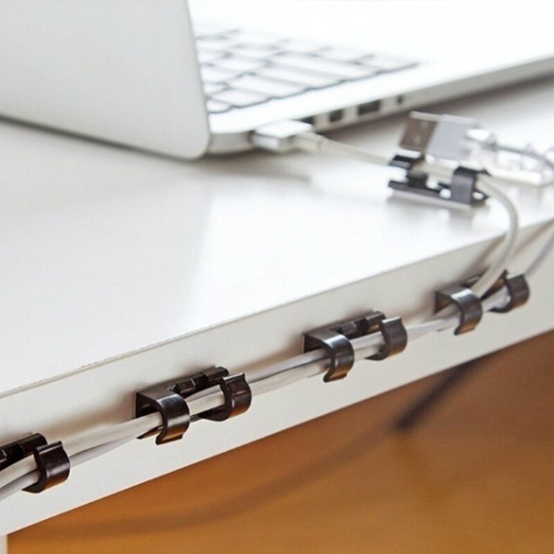 Línea de datos se utiliza para recibir y organizar el cable en la pared, 16/20 piezas El soporte para cables es auto-adhesivo a la de