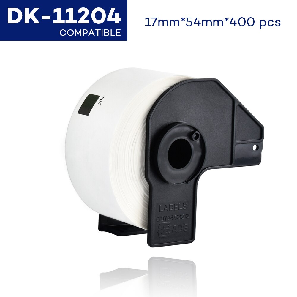 2 rollos de papel térmico Compatible con impresora de etiquetas Brother, DK-22205 continuo, troquelado, etiquetas de dirección estándar para QL570, DK-11204