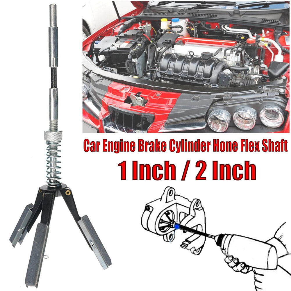 1 "2" Droeg Honen Tool Auto Motor Rem Zuiger Cilinder Hone Flex As Drie-Jaw Cilinder Sander voor Auto 'S Vrachtwagens Bussen Kit: 32-89mm