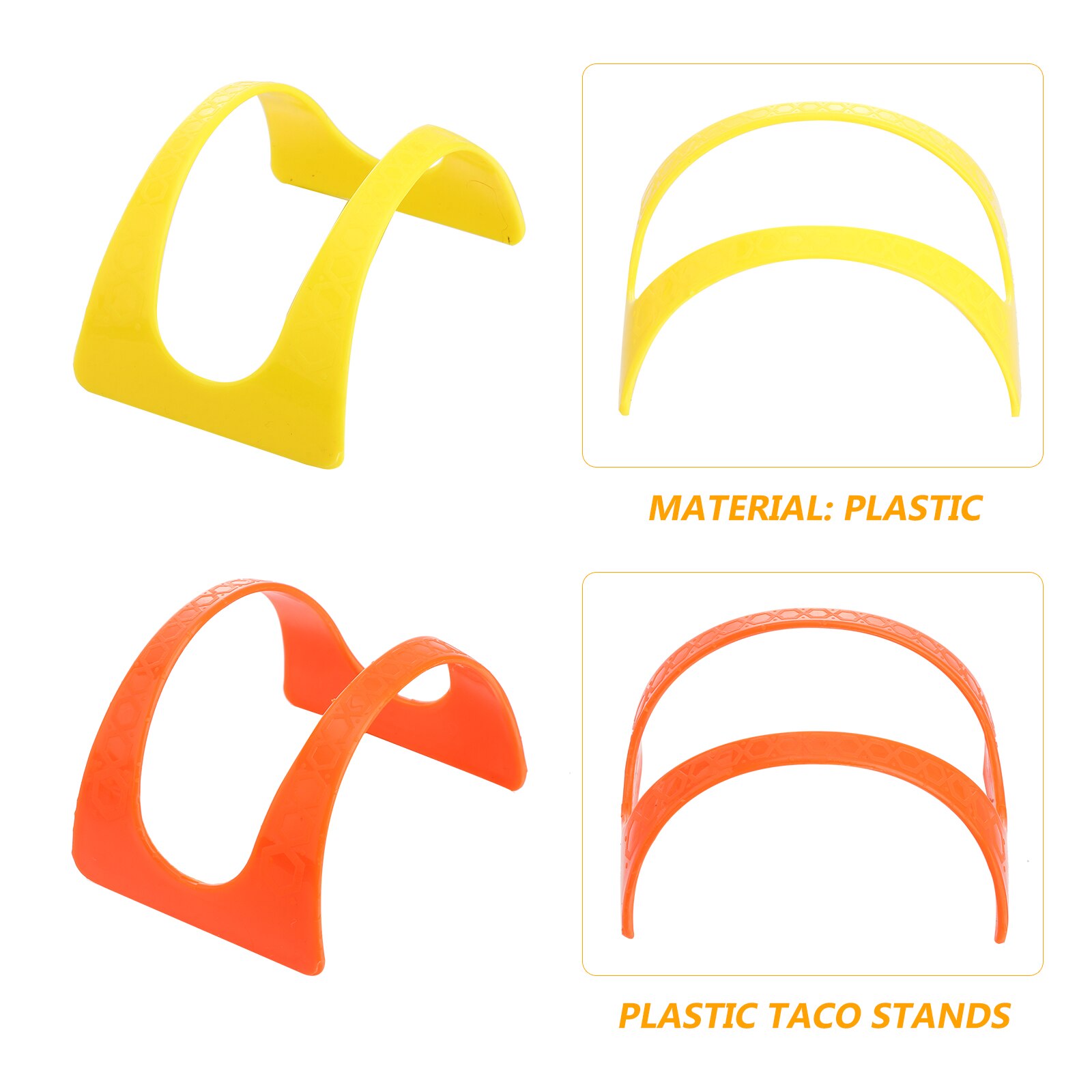 12 Stuks Plastic Taco Rack Duurzaam Mexicaanse Pannenkoek Rack Lade Taco Houder Voor Home Restaurant Keuken (Rood + Geel + Groen)