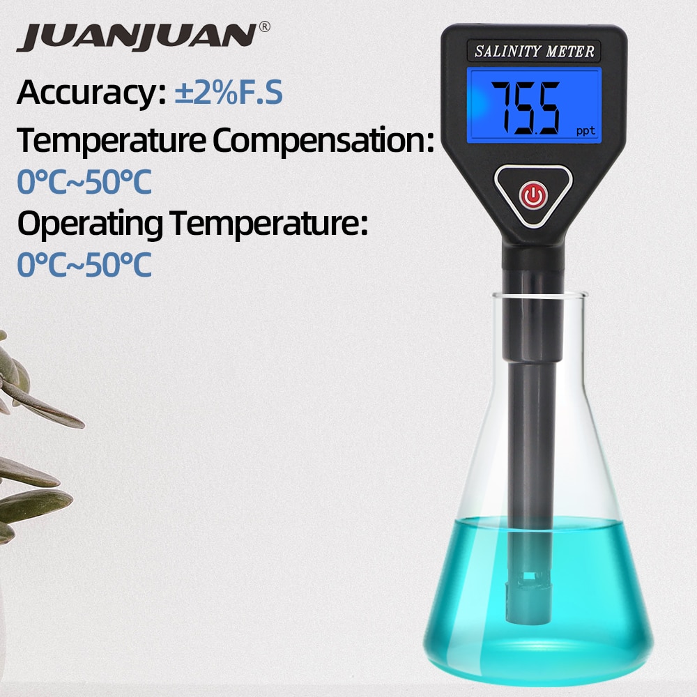 Salinity Tester Salt Meter Waterproof Salinometer Salty Gauge Salty Tester Water Measure Tool For Aquarium Pool 30%off