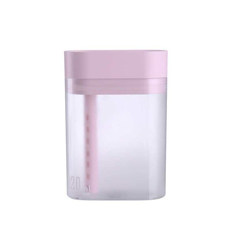 difusor de aceite esencial del coche Mini humidificador ultrasónico de la botella de Jane LED luz de noche USB aromaterapia Fogger ambientador de aire del coche: Pink