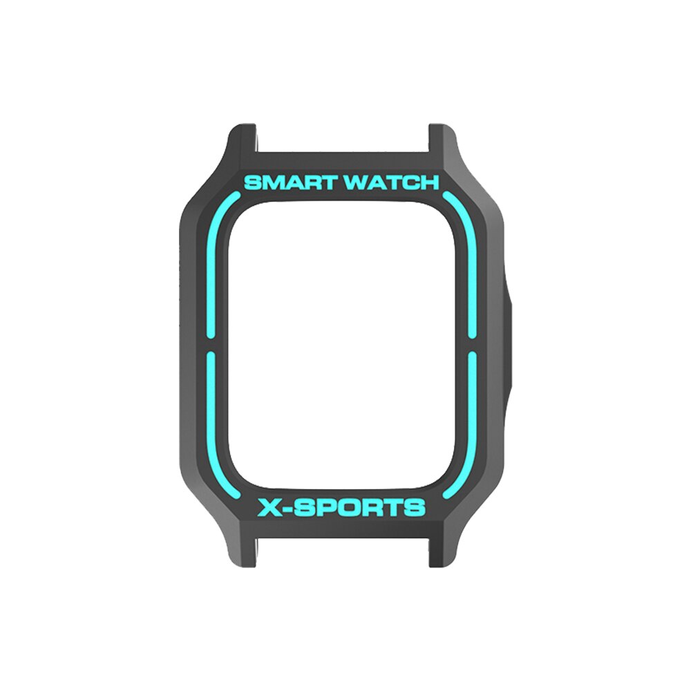 Siliconen Beschermhoes Voor Amazfit Gts 2 Smartwatch Kleurrijke Horloge Case Voor Amazfit GTS2 Horloge Anti-Val Anti-scratch: Black with Blue