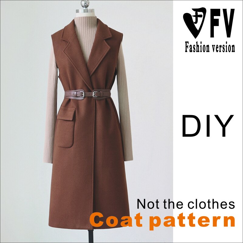 Pattern Making Women's Fall/Winter Sleeveless Lape... – Grandado