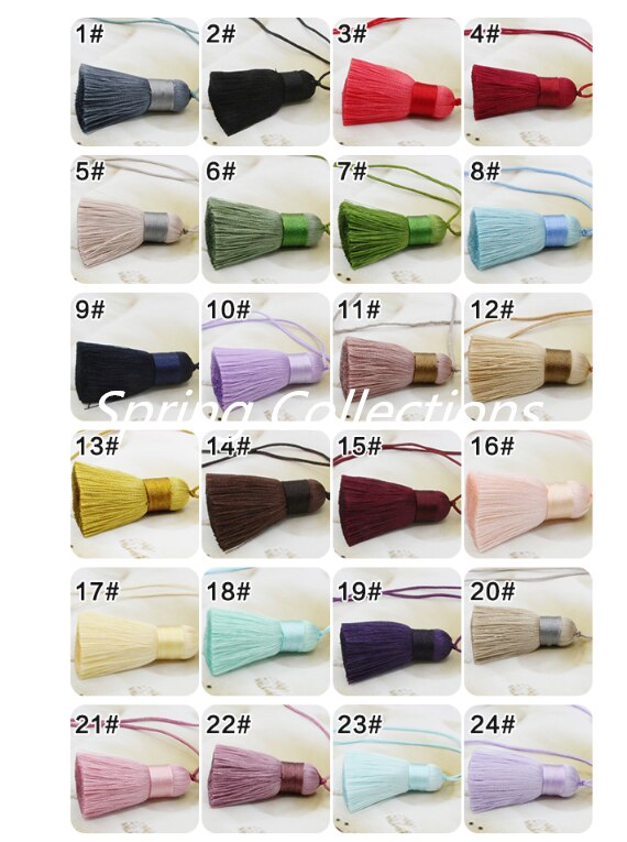2 st l= 4cm polyester korta feta tofsar hemtextil gardin kläder hänge hantverk tofsar gör det själv kläder dekorationsmaterial: Default Title