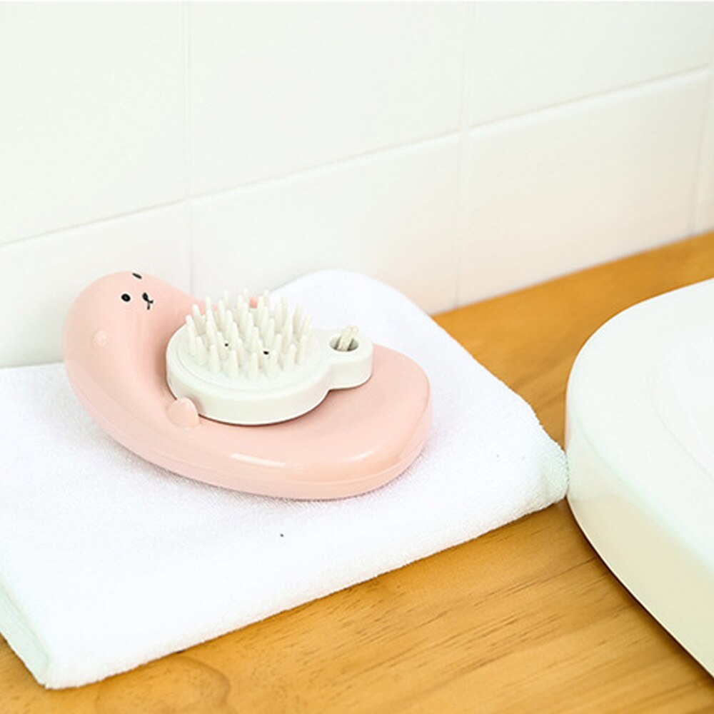Sink Spons Box Container Badkamer Accessoires Afvoer Zeepkist Schattige Beer Vorm Wasruimte Organisator Zeepbakje Case Plastic Houder