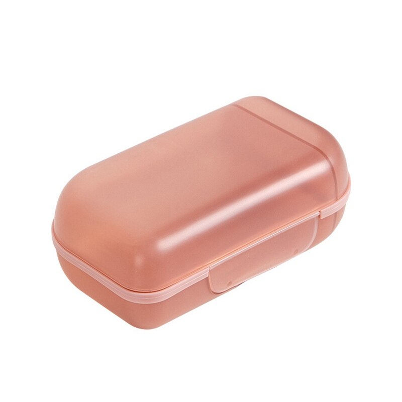 Travel Soap Box With Lid Sealed Soap Box Portable Soap Box Multi-function Multi-compartment Storage Box: Pink