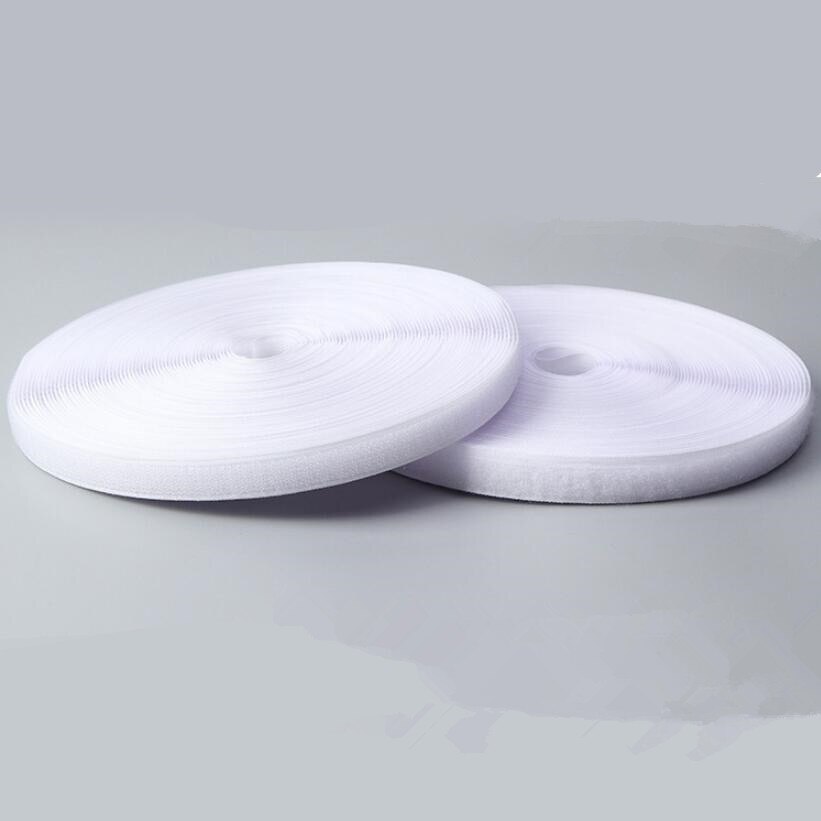20Mm Wit En Zwart Haak En Lus Tape (Geen Lijm)/Roll - 2 M/pair Naaien Op Band