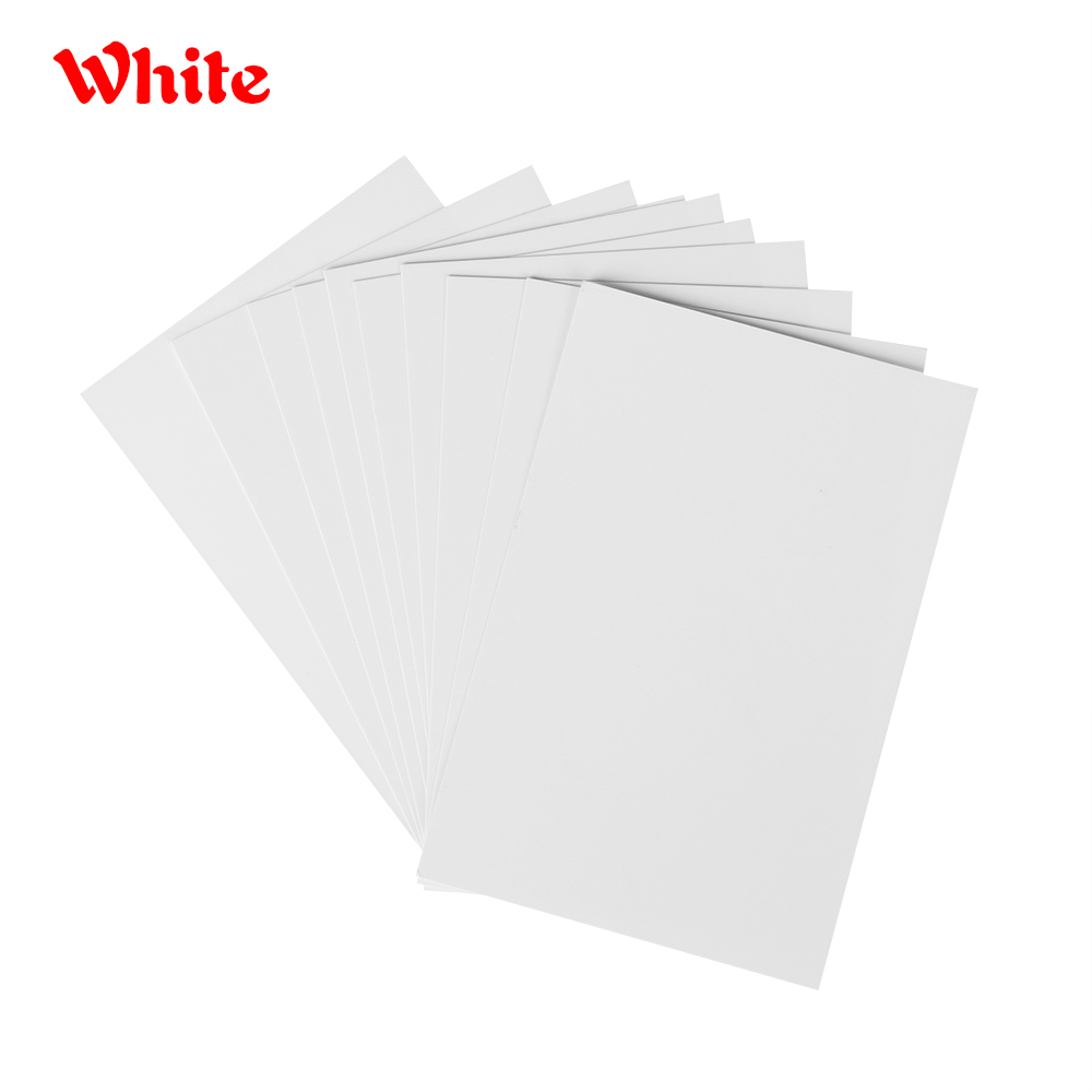 10 stk / sæt tomt kraftpapir postkort håndtegning diy graffiti retrospekt pakke sort, brun, hvid blank lykønskningskort håndværk: Hvid