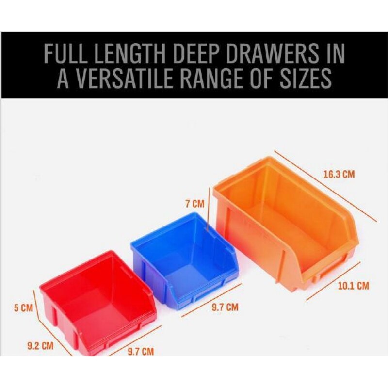 Wall-Mounted Parts box hardware Screw classification Components Storage box Garage Unit Shelving Organiser Plastic toolbox