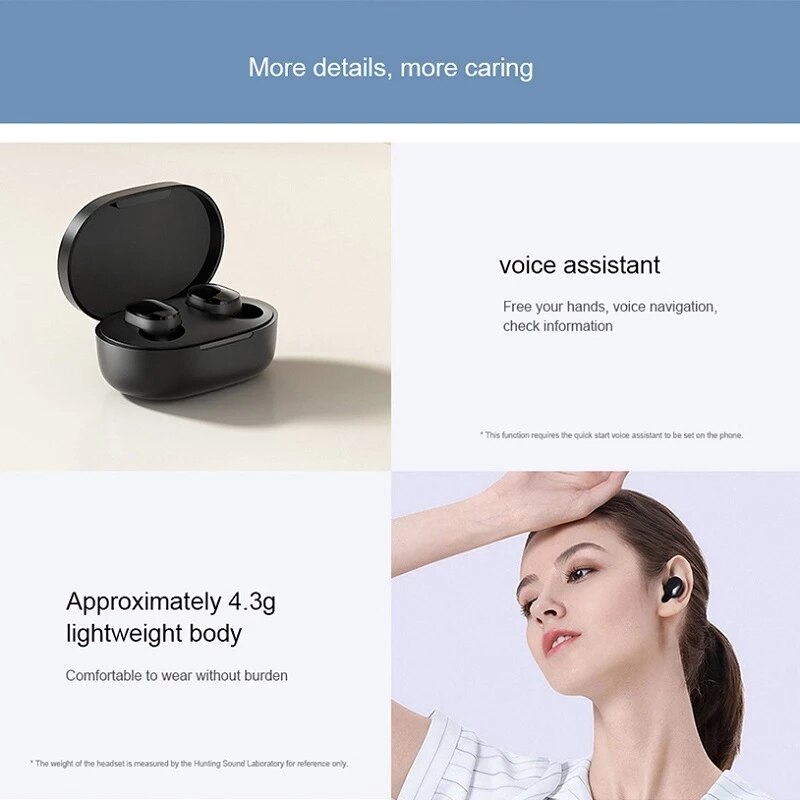 Global Version Xiaomi Mi True Wireless Earbuds Basic 2S TWS Bass Bluetooth 5.0 Earphone Original Redmi Airdots 2S TWSEJ07LS