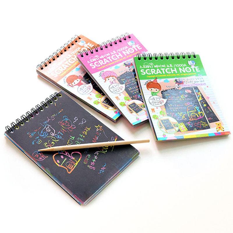 1 Book 8 Sheets Kids Painting Set Scratch Paper Colorful Paper Baby Stick Drawing Scratch Art Painting With Playing T F0N8: Default Title