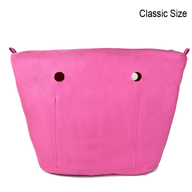 Insertos impermeables sólidos de tamaño clásico para bolsa O Obag, inserto de forro interior, bolsillo, accesorios de bolso: pink classic