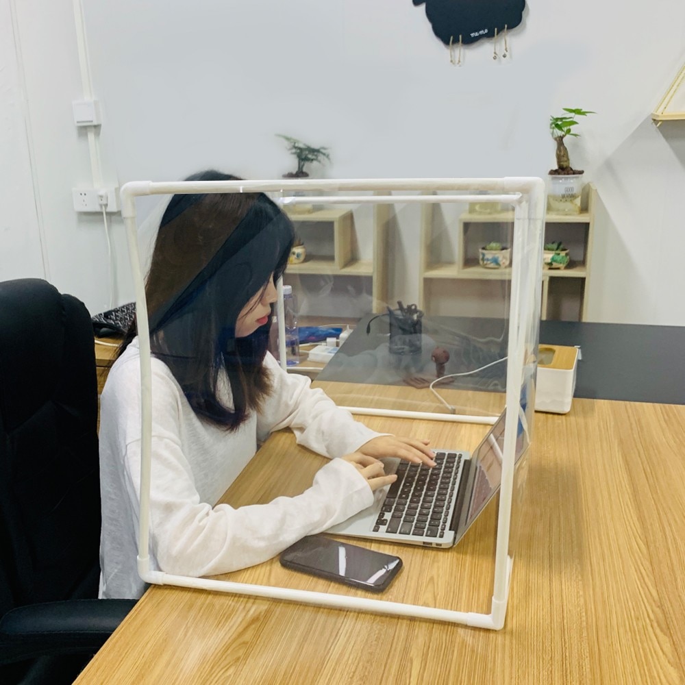 DIY Desk Partition Baffle Screen Anti-spray Transparent Isolation Board Protect Baffle Screen Anti-spray Transparent Isolation