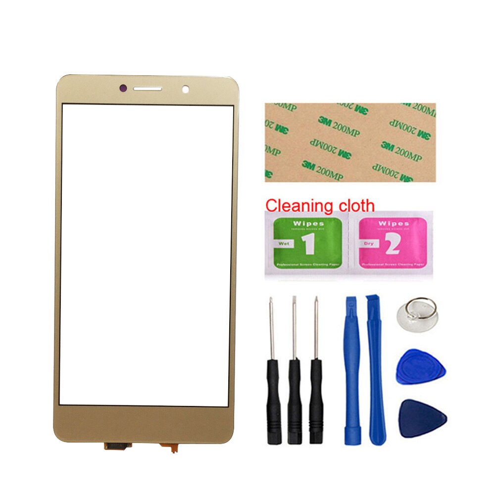 Touch Screen For Huawei Honor 6X 6 X Touch Panel 5.5'' Screen Front Glass Lens Digitizer Panel Sensor Parts 3M Glue Tools: Gold With Tools