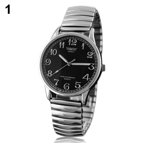 Reloj de pulsera analógico de cuarzo para hombre o mujer, cronógrafo de aleación elástica, de , 1 ud.