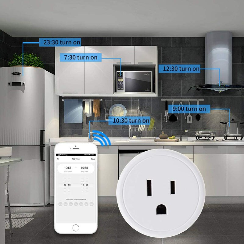 WIFI Smart Plug Switch U.S. Socket With Power Wireless Smart Home Power Socke Function Accurate Display Of Power Consumpt
