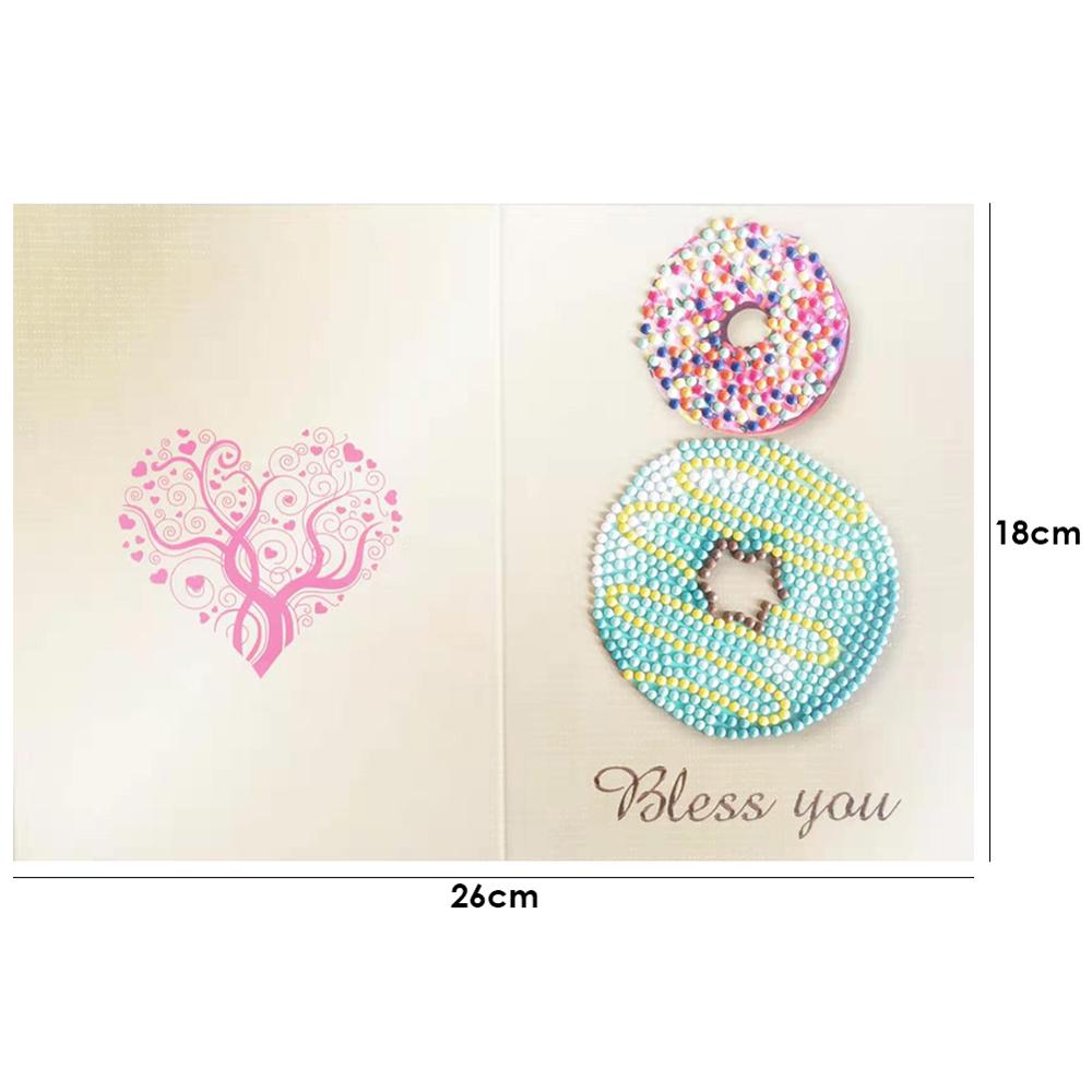 5D DIY Drills Diamond Painting Valentine Greeting Card Party Birthday Diamond Embroidery Cross Stitch Festival Greet Cards