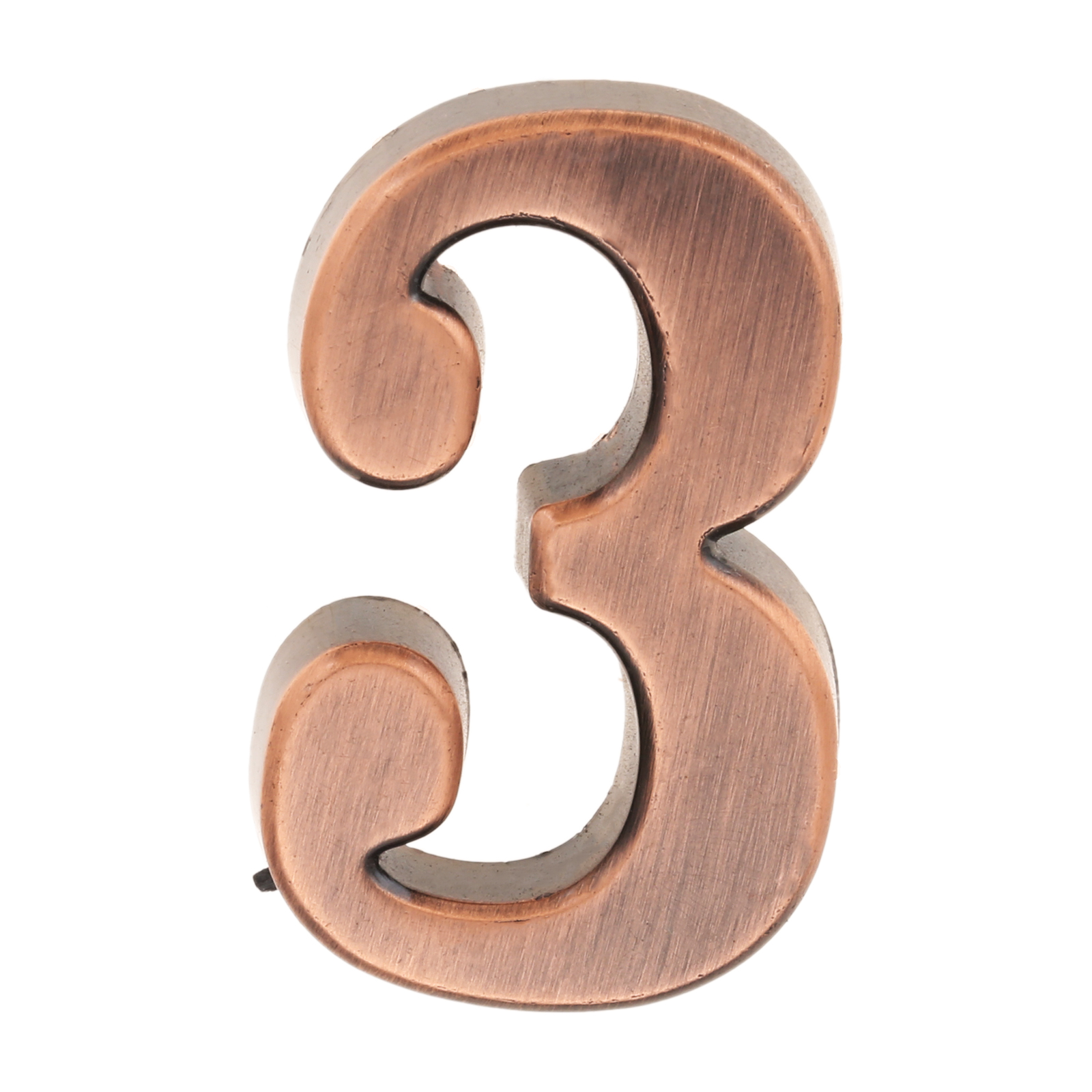 3/4 Digit House Number Door Plate Imitation Metal Sign Plastic Outdoor Mailbox Hotel Apartment 0-9 with Self Adhesive Sticker: Ivory