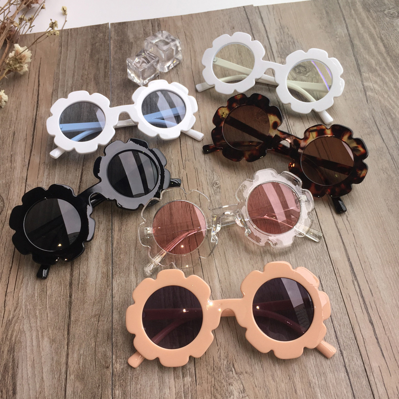 Toddler Summer Kids Baby Girls Beach Sunglasses Child Baby Sun Outdoor Wear Sunflower Glasses Kids UV400