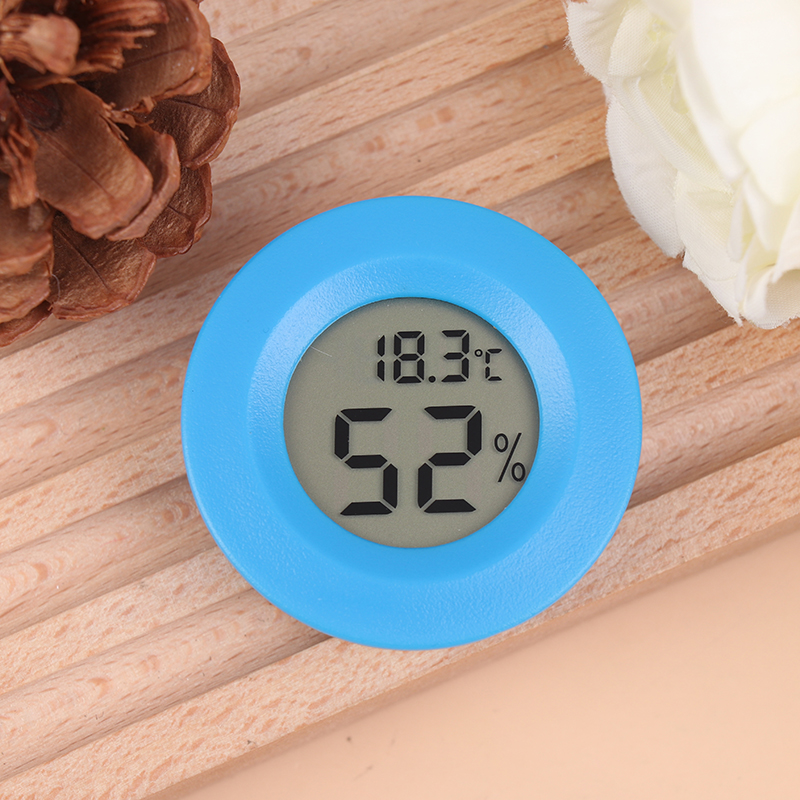 Mini lcd digitalt termometer og hygrometer  -50 °c til  +70 °c temperatur- og fugtighedsmåler til test af køleskab/fryser: Orange