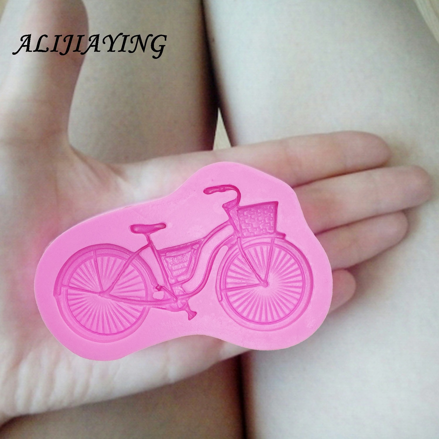 1 stk cykel formet silikone form, cykel sugarcraft kage dekorationsværktøj, fondant chokolade forme polymer ler forme  d1038